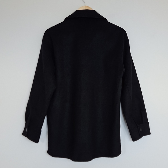 Sandro Versaille Embellished Sequined Wool Blend Black Jacket in Noir Small - Picture 6 of 16